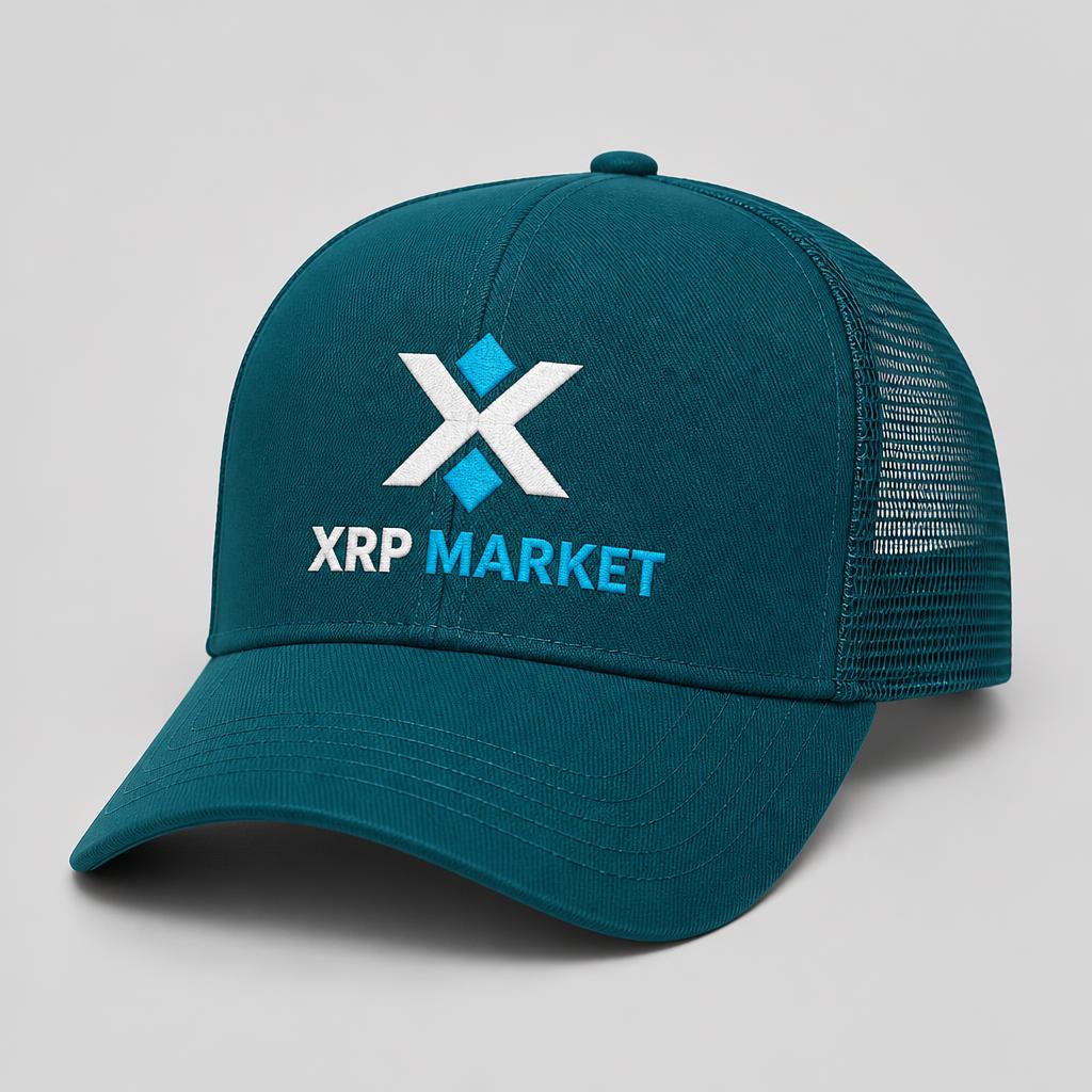 XRP Market Trucker Hat — Teal