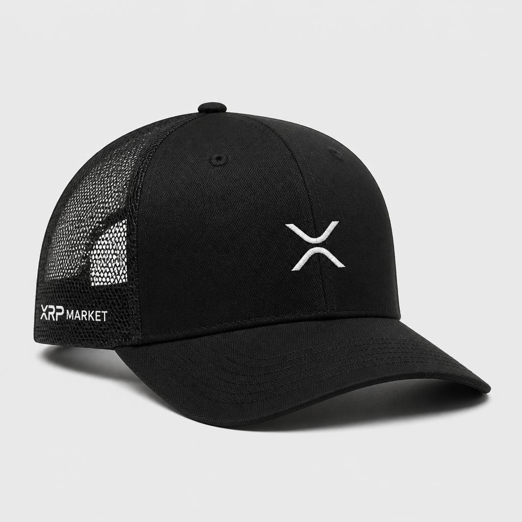 XRP Market X Trucker Hat — Black