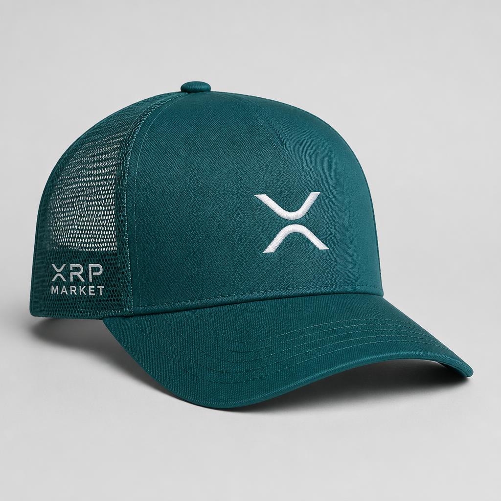 XRP Market X Trucker Hat — Teal